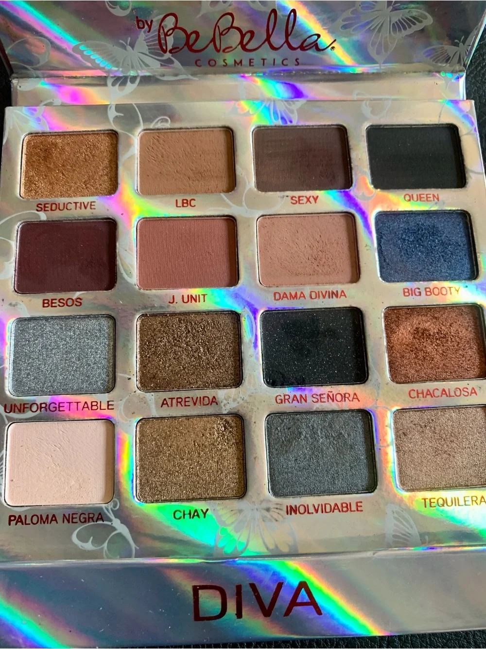 Jenni Rivera by BeBella Cosmetics Diva Eyeshadow Palette Night Colors